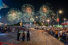 Hong Kong China National Day Fireworks Display