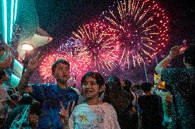 Hong Kong China National Day Fireworks Display