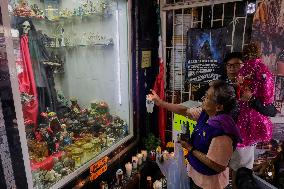 Followers Of Santa Muerte In Mexico Visit Her Temple In Tepito