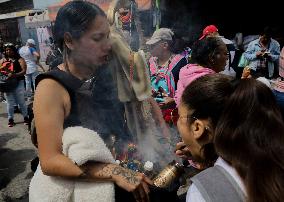 Followers Of Santa Muerte In Mexico Visit Her Temple In Tepito