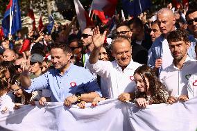 Opposition Massive Rally Ahead Of Election In Poland