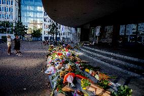 Flowers Laid Down After Shootings - Rotterdam
