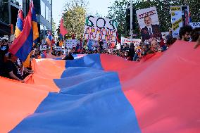 Demonstration In Support Of Nagorno-Karabakh - Brussels