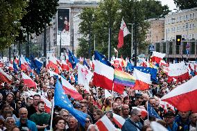 "March Of Million Hearts" - Donald Tusk's Pro-democratic Rally In Warsaw