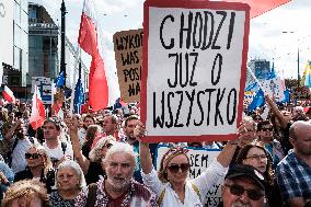 "March Of Million Hearts" - Donald Tusk's Pro-democratic Rally In Warsaw