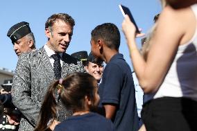 Emmanuel Macron visits Tonneins to unveil the map of 200 new gendarmerie brigades