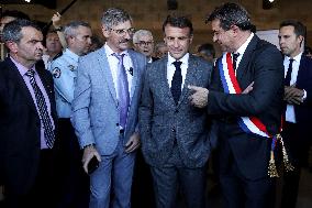 Emmanuel Macron visits Tonneins to unveil the map of 200 new gendarmerie brigades