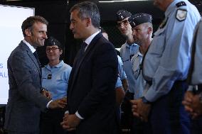 Emmanuel Macron visits Tonneins to unveil the map of 200 new gendarmerie brigades