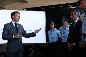 Emmanuel Macron visits Tonneins to unveil the map of 200 new gendarmerie brigades