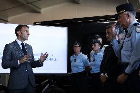 Emmanuel Macron visits Tonneins to unveil the map of 200 new gendarmerie brigades