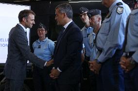 Emmanuel Macron visits Tonneins to unveil the map of 200 new gendarmerie brigades