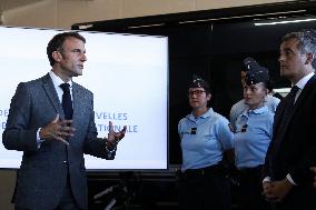 Emmanuel Macron visits Tonneins to unveil the map of 200 new gendarmerie brigades