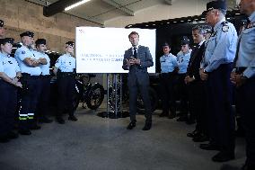 Emmanuel Macron visits Tonneins to unveil the map of 200 new gendarmerie brigades