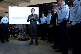 Emmanuel Macron visits Tonneins to unveil the map of 200 new gendarmerie brigades