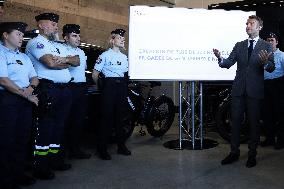 Emmanuel Macron visits Tonneins to unveil the map of 200 new gendarmerie brigades