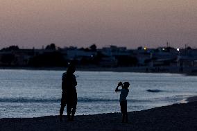 Sunset In Torre Lapillo, Italy