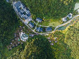 Tourists Soak in Hot Springs in Bijie