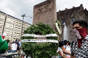 March To Commemorate 55 Years Of The Tlatelolco Massacre