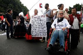 March To Commemorate 55 Years Of The Tlatelolco Massacre