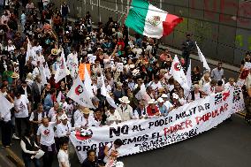 March To Commemorate 55 Years Of The Tlatelolco Massacre