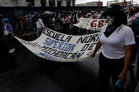 March To Commemorate 55 Years Of The Tlatelolco Massacre