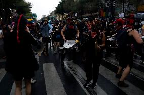 March To Commemorate 55 Years Of The Tlatelolco Massacre