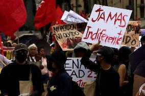 March To Commemorate 55 Years Of The Tlatelolco Massacre