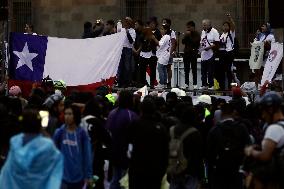 March To Commemorate 55 Years Of The Tlatelolco Massacre