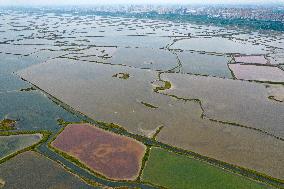 Salt Lake Autumn Scenery in Yuncheng