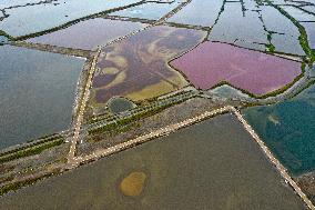 Salt Lake Autumn Scenery in Yuncheng