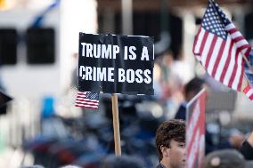 Scene Outside Trump NYC Trial 10.2.2023