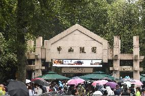 Tourists Visit Sun Yat-sen Mausoleum in Nanjing