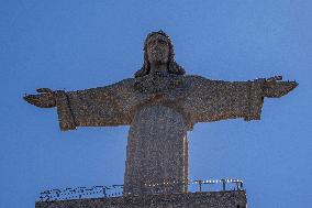 Christ The King Monument In Almada