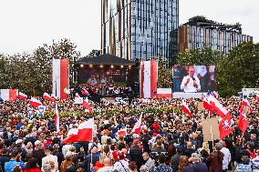 Opposition Massive Rally Ahead Of Election In Poland