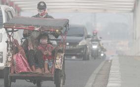 INDONESIA-PALEMBANG-SMOKES-PEATLAND FIRE