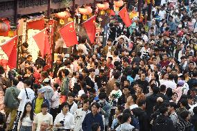 Tourist Travel Confucius Temple Scenic Area in Nanjing