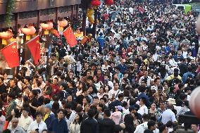 Tourist Travel Confucius Temple Scenic Area in Nanjing