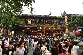 Tourist Travel Confucius Temple Scenic Area in Nanjing