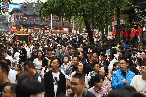 Tourist Travel Confucius Temple Scenic Area in Nanjing