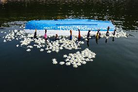 The Installation In Milan To Commemorate The Lampedusa Shipwreck Of 3 October 2013 In Which 368 Migrants Died At Sea