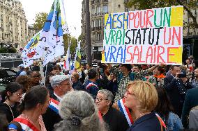 AESH Demonstration In Paris