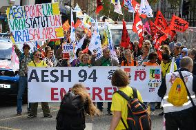 AESH Demonstration In Paris