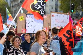 AESH Demonstration In Paris