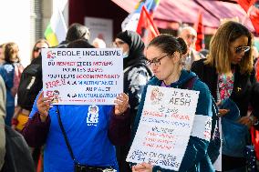 AESH Demonstration In Paris