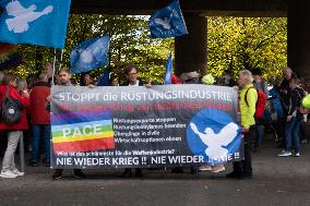 No War, No Weapon To Ukraine Demo In Duesseldorf