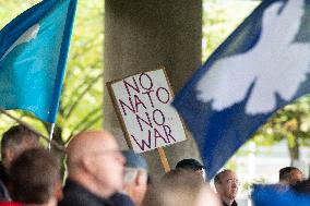 No War, No Weapon To Ukraine Demo In Duesseldorf