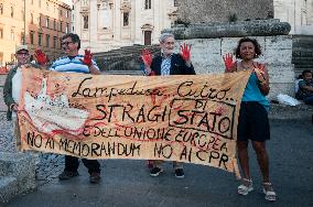 Protest Against Italian Immigration Policies