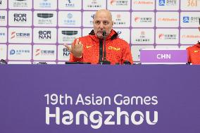 (SP)CHINA-HANGZHOU-ASIAN GAMES-BASKETBALL-PRESS CONFERENCE(CN)