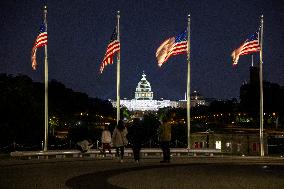 US Capitol In Washington DC During The Night
