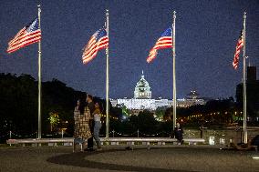 US Capitol In Washington DC During The Night
